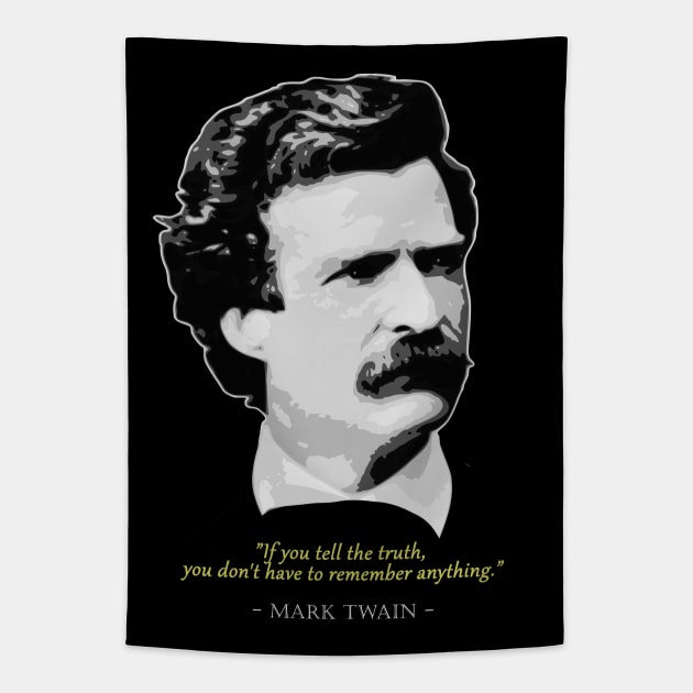 Mark Twain Quote Tapestry by Nerd_art