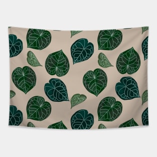 Tropical leaves pattern Tapestry