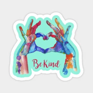 Spread Love and Kindness with Our Heart-Shaped Be Kind Design Magnet