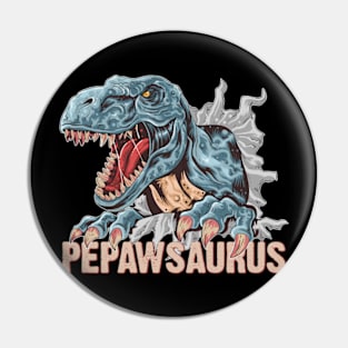 Pepawsaurus T rex Papa Saurus Dinosaur Dino Fathers Day Pin