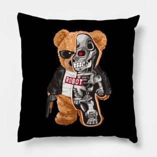 bear toy half robot Pillow