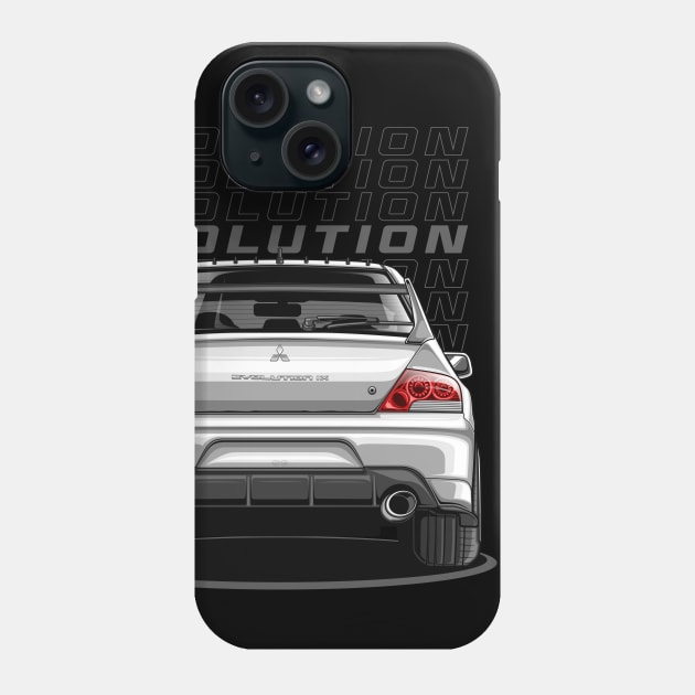 Lancer EVO IX GT (Pearl White) Phone Case by Jiooji Project