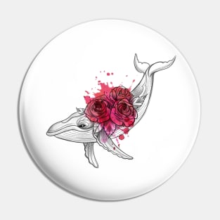 Pink whale mini Pin