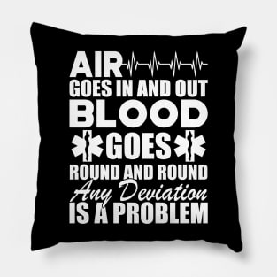 Paramedic - Air goes in and out blood goes round and round any deviation is a problem w Pillow