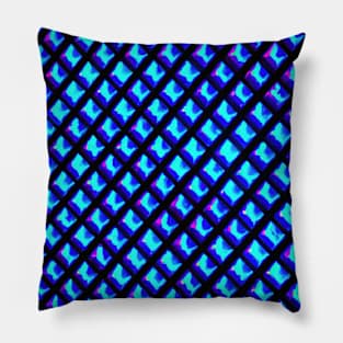 Abstract dark background with neon glow Pillow