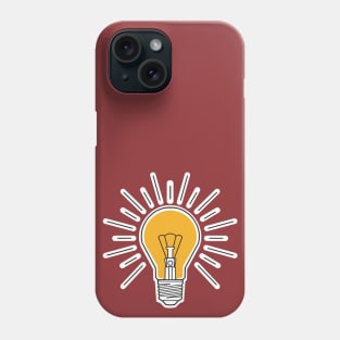 yellow light bulb Phone Case