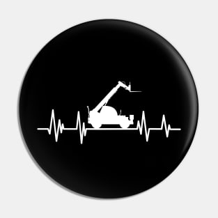 heartbeat Forklift Operator Birthday forklifter lover Pin