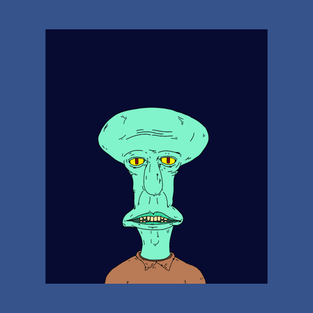 Squidward Mugshot by The Warlock's Shack