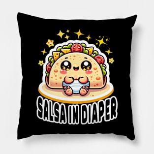 Adorable Taco Tot: Salsa and Smiles in a Diaper Pillow