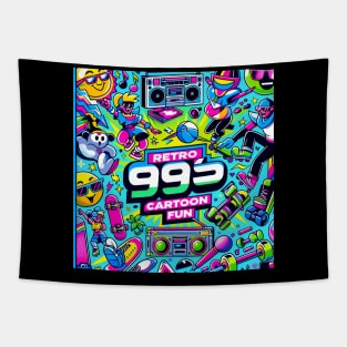 Retro 90s Vibe - Vintage Style Fashion Tee Tapestry