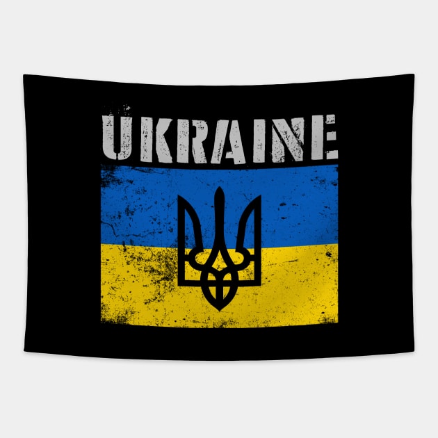 Ukraine Ukrainian Vintage Flag Pride Tapestry by Jose Luiz Filho