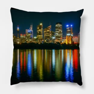 The City of Sydney at Night, Sydney, NSW, Australia Pillow