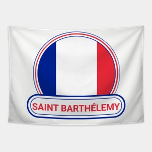 Saint Barthélemy Country Badge - Saint Barthélemy Flag Tapestry