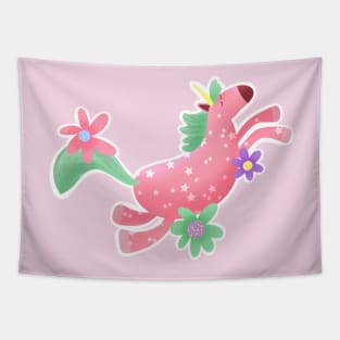 Pink Unicorn Tapestry