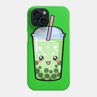 Kawaii Boba Tea Green - Anime Shirt Phone Case