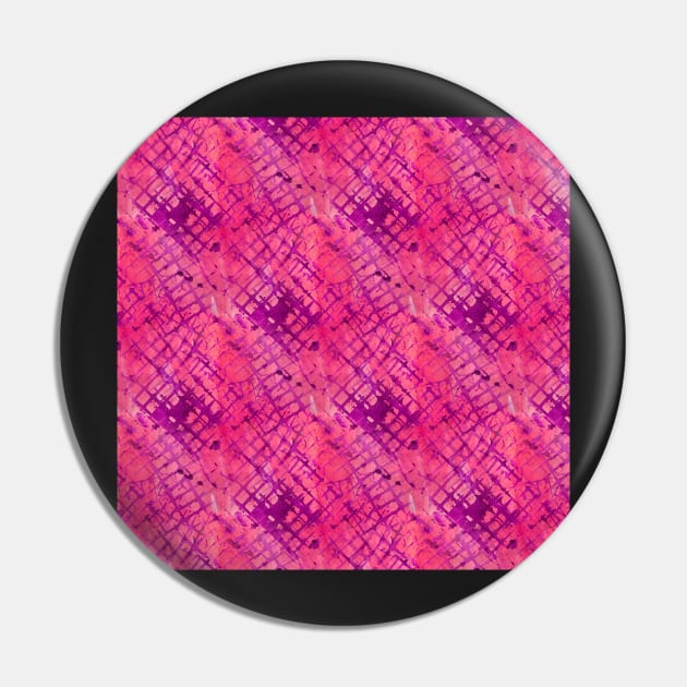 Abstract Purple Pink Pattern Pin by SpiceTree