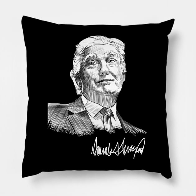 Donald Trump Signature Pillow by victoriashel