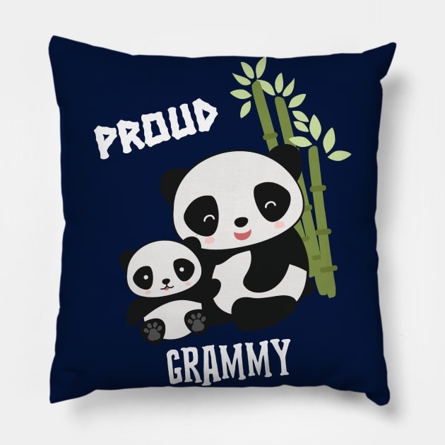 PROUD GRAMMY PANDA BEARS Pillow by Grammy Nest