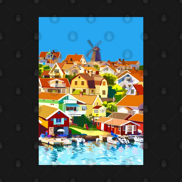 Fiskebäckskil Swedish Fishing Village by NattyDesigns