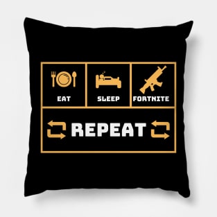 Eat Sleep Fortnite Repeat Pillow