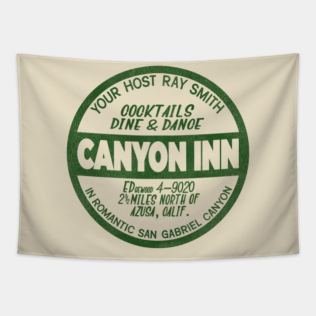 Canyon Inn San Gabriel Retro Defunct Motel California Tapestry by darklordpug