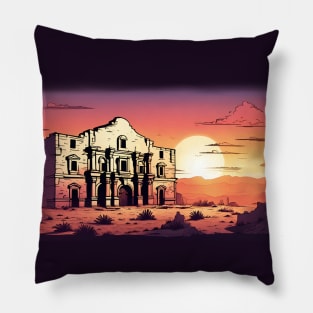 Texas Alamo at sunset Pillow