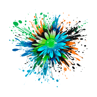 graphic background, Vibrant Blue Splash: Abstract Watercolor Vector T-Shirt