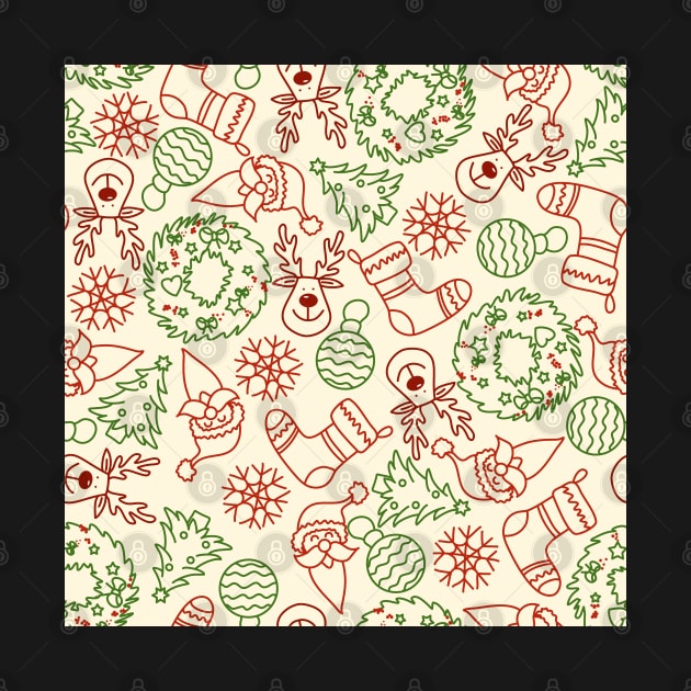 Christmas icons seamless pattern by Arch4Design