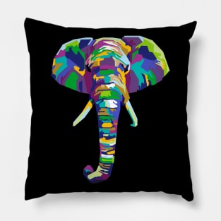 abstract elephant in wpap Pillow