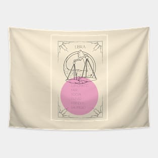 Libra Zodiac Poster Design Tapestry