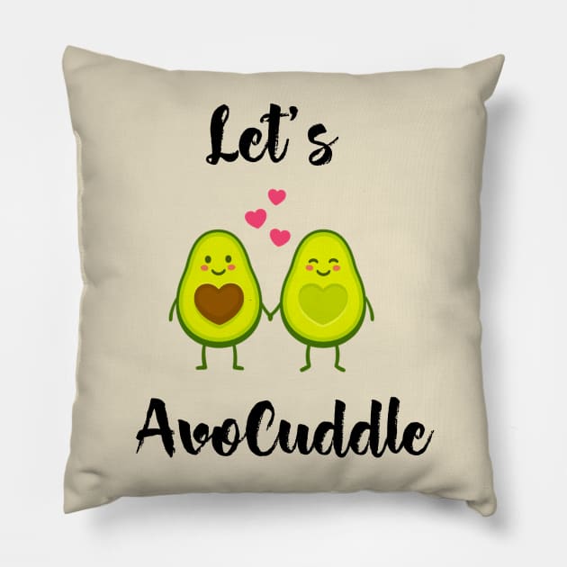 Let's Avocuddle - Couples Pillow by Thant Artistry