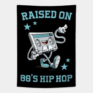 Raised on 80's Hip Hop: Funny Retro Cassette Tape Tapestry