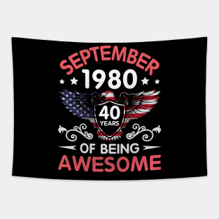 USA Eagle Was Born September 1980 Birthday 40 Years Of Being Awesome Tapestry