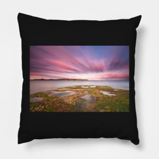 Long exposure sunset Pillow