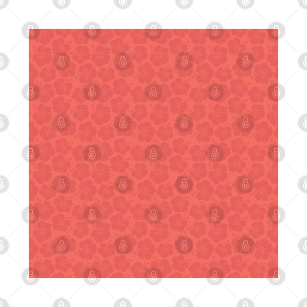 Hibiscus Florals Coral Red by Sandra Hutter Designs