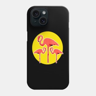 Long-legged pink flamingos Phone Case