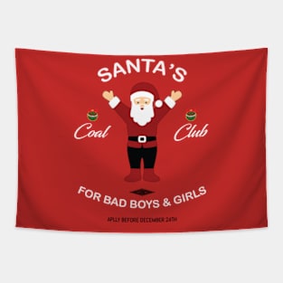 Santa's Coal Club Tapestry