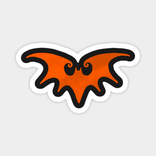 Spooky Pumpkin Orange Bat Magnet