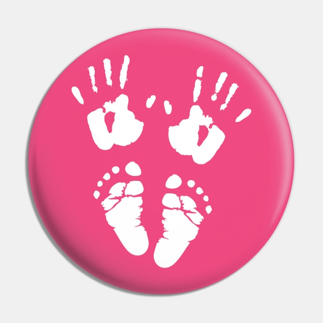 Hands and Feet Maternity T-shirt Pin by KazSells