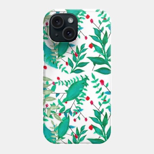 Watercolor leaves Phone Case