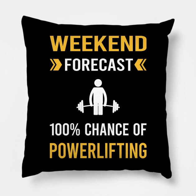 Weekend Forecast Powerlifting Pillow by Bourguignon Aror