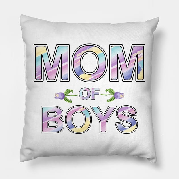Mom Of Boys Pillow by Designoholic