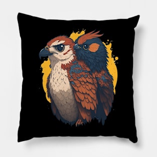 Colorful falcons Pillow