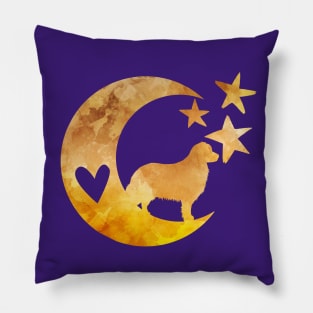 Australian Shepherd aka Aussie Dog Moon Art Pillow