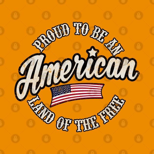 Proud To Be An American Flag Vintage by Designkix