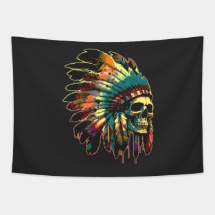 Rising from the Ashes - Feathered Dream Skull Tapestry