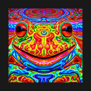 Frogger Spirit Animal (1) - Trippy Psychedelic Frog T-Shirt