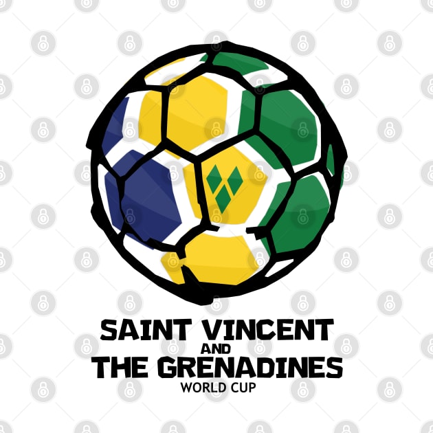 Saint Vincent and the Grenadines Football Country Flag by KewaleeTee