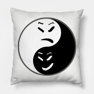 Happy Sad Yin Yang Pillow