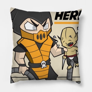 GET OVER HERE! (Scorpion and Baraka) Pillow